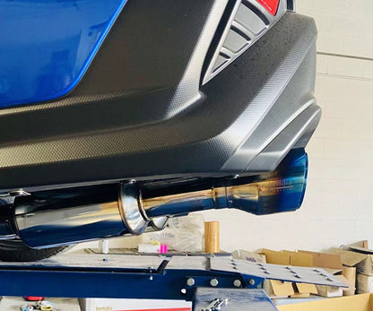 INVIDIA GEMINI R400 Quad Titanium Burnt Tip Catback Exhaust for Subaru WRX 22-25