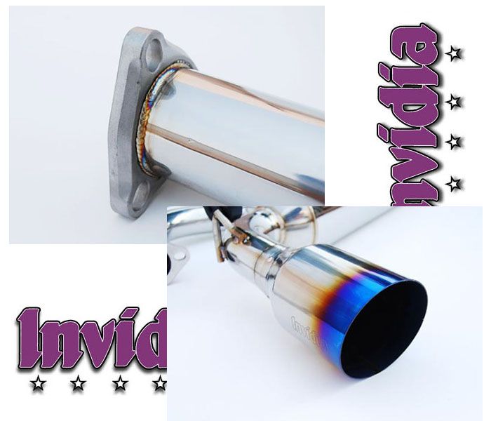INVIDIA N1 101mm Titanium Tip Catback Exhaust for Honda Civic EF9 88-91