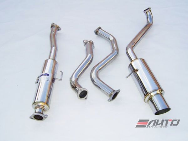 INVIDIA N1 101mm Stainless Tip Catback Exhaust Prelude Base 97-01 BB6 + Silencer