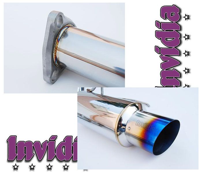 INVIDIA N1 Titanium Burnt Tip Catback Exhaust for Honda Civic 92-00 *Coupe only*