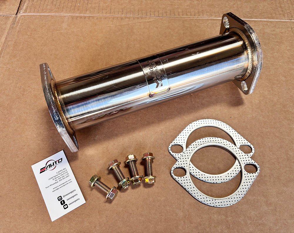 MEGAN 3" Inlet x 12" Long (2 Bolt) Stainless Extension Tube Extend Exhaust Pipe