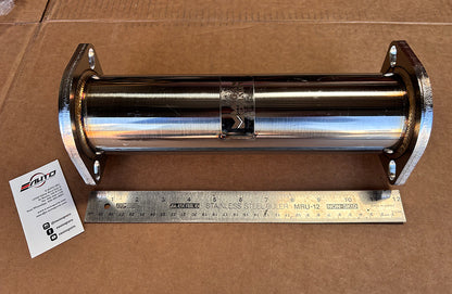 MEGAN 3" Inlet x 12" Long (2 Bolt) Stainless Extension Tube Extend Exhaust Pipe