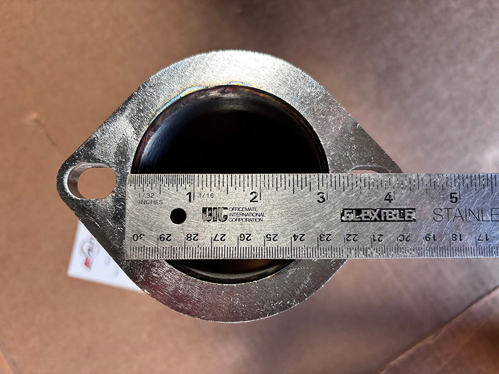 MEGAN 3" Inlet x 8" long (2 Bolt) Stainless Extension Tube Extend Exhaust Pipe