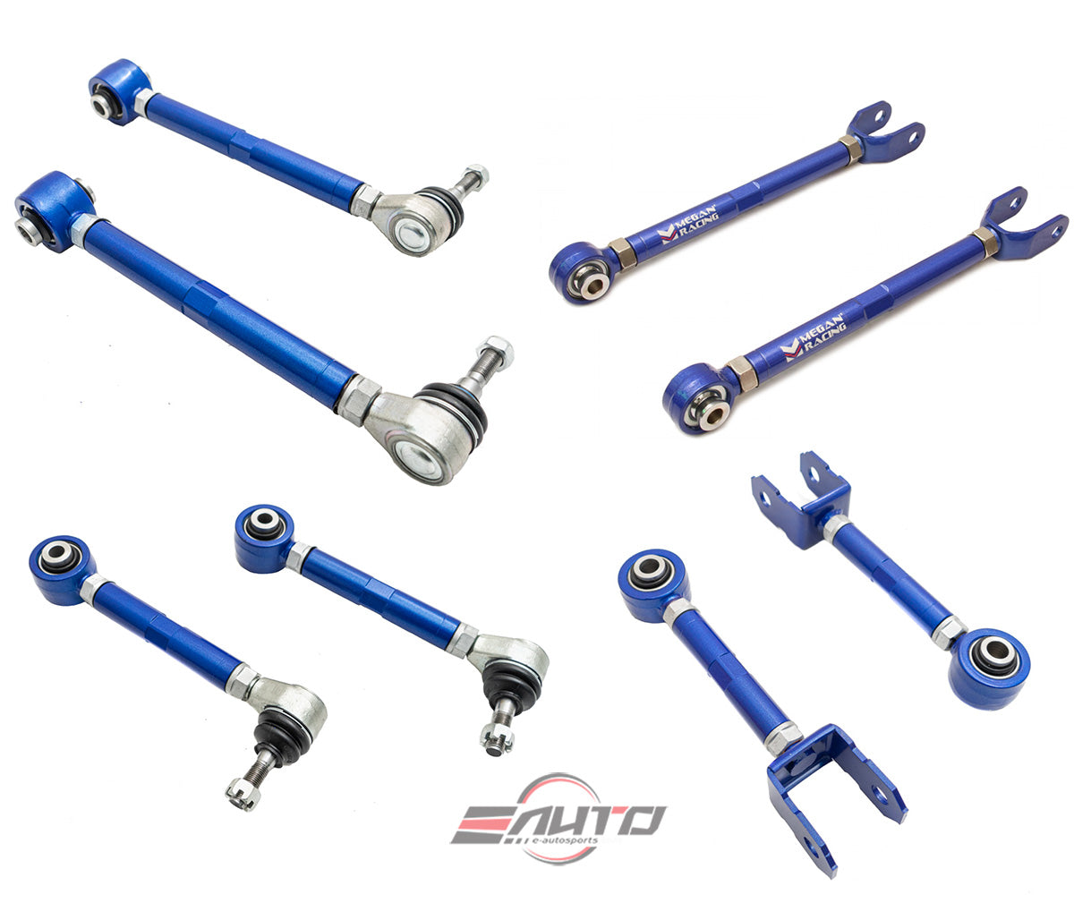 MEGAN 8pc Rear Up Camber+Toe+Traction+Trailing Arm for GS350 GS450h GS460 06-11