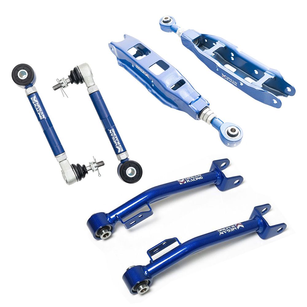 MEGAN 6pc Rear Lower Camber Control +Trailing +Toe Arm for BRZ FRS FR-S GR86 13-24