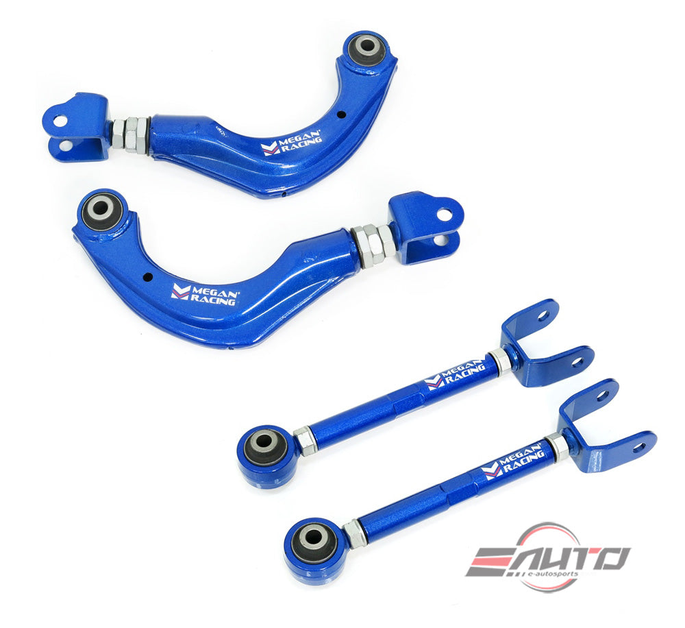 MEGAN 4pc Rear Toe + Camber Arm for *FWD* Corolla Hatchback 18-26, Sedan 20-26