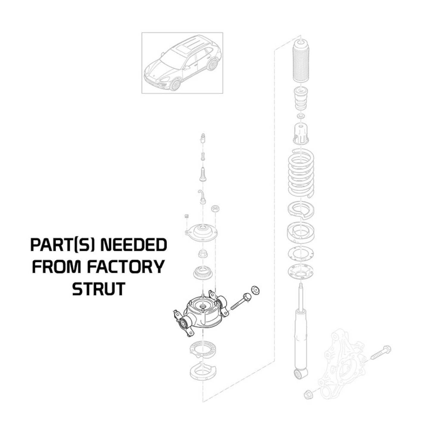 Godspeed MonoRS Coiloverfor Cayenne 958 12-18, Touareg 7L 12-17
