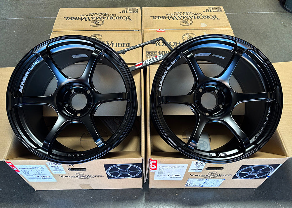 Advan RG4 RG-4 Semi Gloss Black Wheel 18" 18x10.5 +15 5x114.3, Set 4 22lbs
