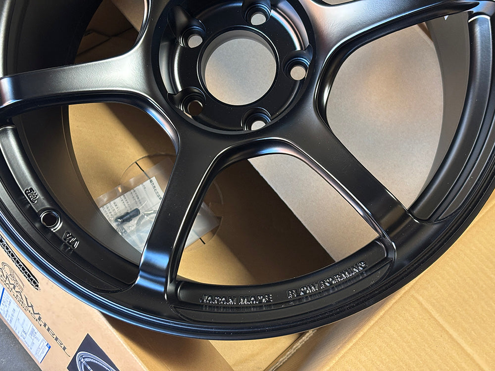 Advan RG4 RG-4 Semi Gloss Black Wheel 18" 18x10.5 +15 5x114.3, Set 4 22lbs