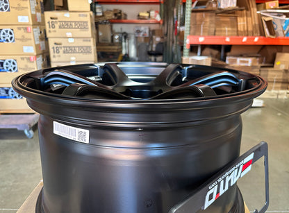 Advan RG4 RG-4 Semi Gloss Black Wheel 18" 18x10.5 +15 5x114.3, Set 4 22lbs