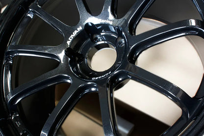 Advan RS-DF Titan Black Wheels 19x9.5 +29 19x10.5 +15 5x114 Skyline GTR R34
