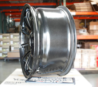Advan RS-DF Titan Black Wheels 19x9.5 +29 19x10.5 +15 5x114 Skyline GTR R34