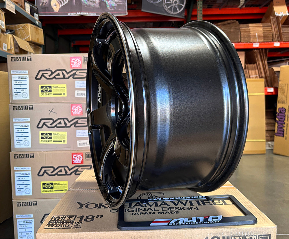 Advan TC4 TC-4 Black Gun Metallic Wheel 18x9.5 +45 5x100 BRZ FRS GR86 FR-S