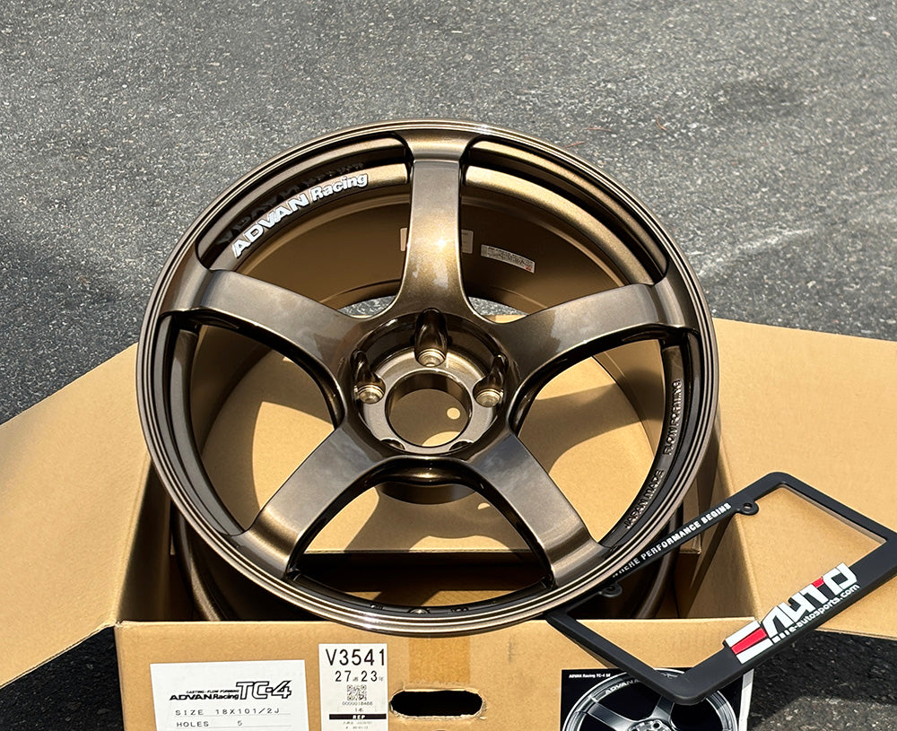 Advan Racing TC4 TC-4 Umber Bronze Metallic Wheel 18" 18x10.5 +15 5x114.3, Set 4