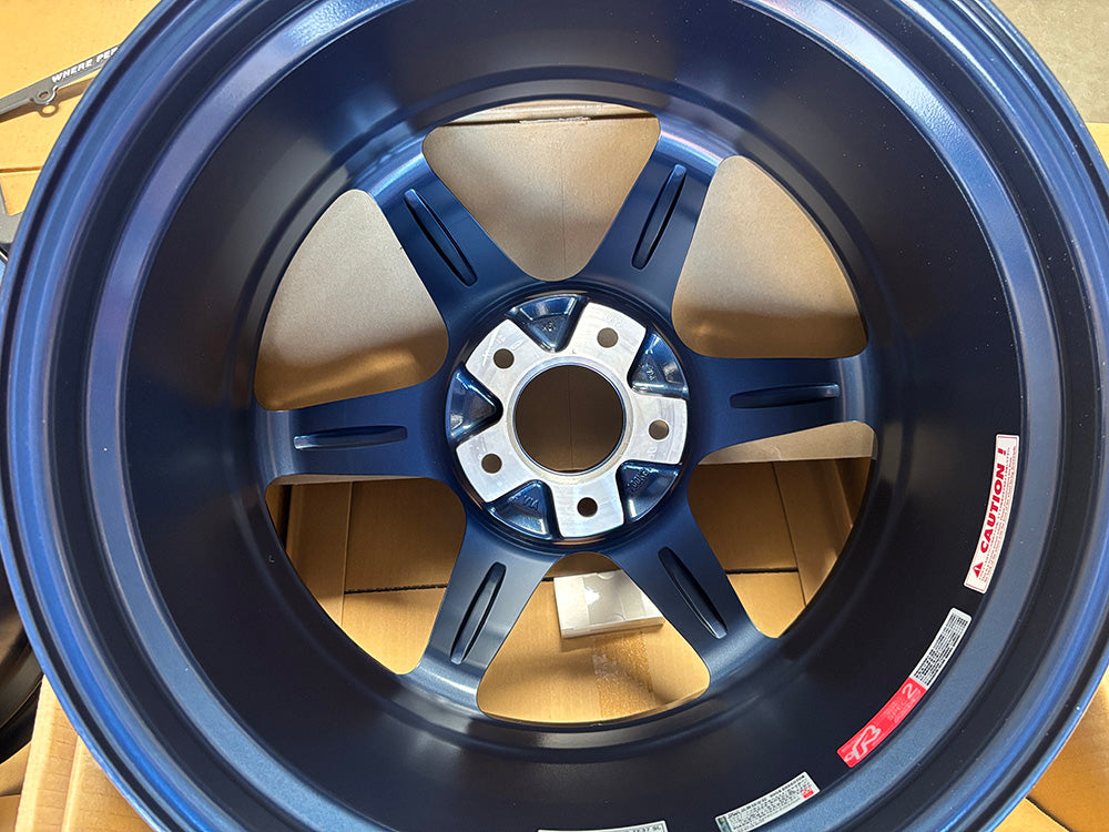 Rays Volk TE37SL Mag Blue Wheel 19" 19x9.5 +22 19x10.5 +12 5x114.3, Set 4