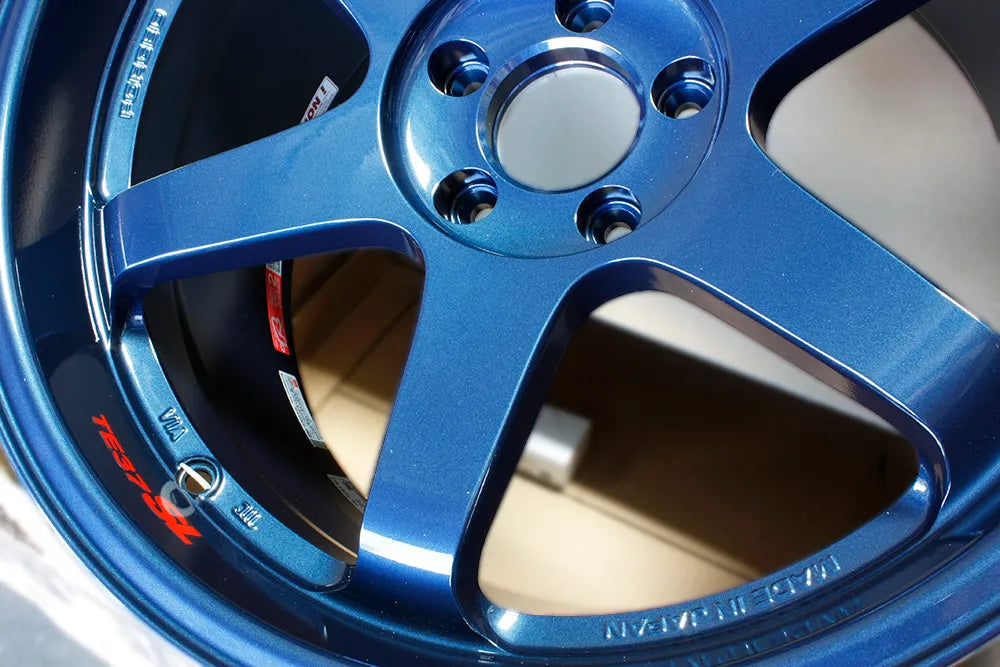 Rays Volk TE37SL Mag Blue Wheels 19x9.5 +22 19x10.5 22 5x114 , Set 4