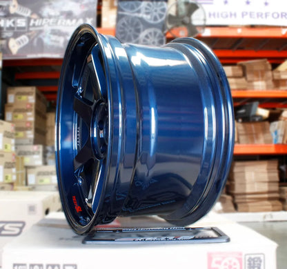 Rays Volk TE37SL Mag Blue Wheels 19x9.5 +22 19x10.5 22 5x114 , Set 4