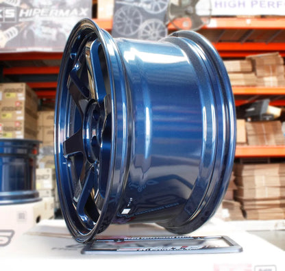 Rays Volk TE37SL Mag Blue Wheels 19x9.5 +22 19x10.5 22 5x114 , Set 4