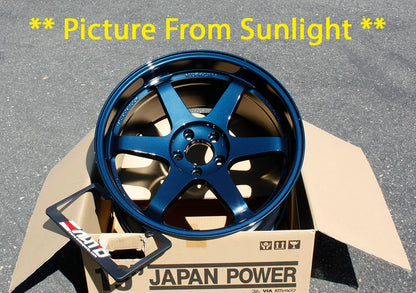 Rays Volk TE37SL Mag Blue Wheels 19x9.5 +22 19x10.5 22 5x114 , Set 4