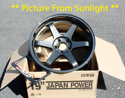 Rays TE37SL Gunmetal Wheels 19x9.5 19x10.5 22 5x114 350z 370z G35 G37 Q60