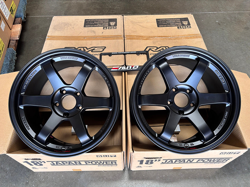 Rays TE37SL Matte Black Wheel 18" 18x9.5 +38 5x120 Civic Type R FK8 FL5