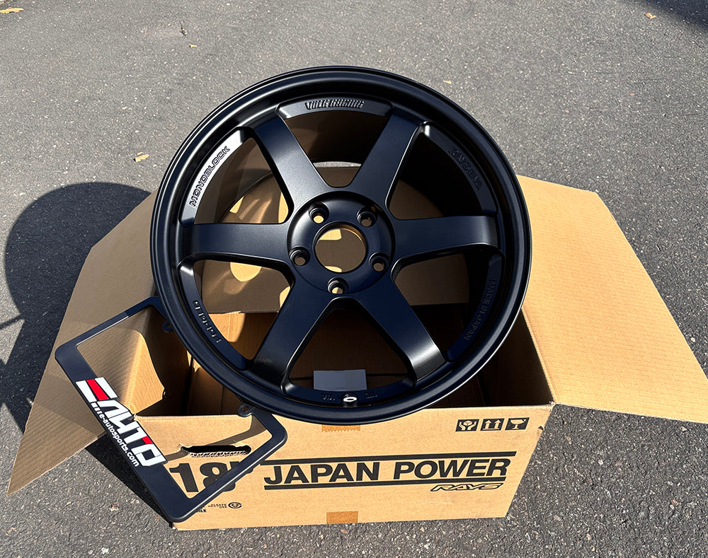 Rays TE37SL Matte Black Wheel 18" 18x9.5 +38 5x120 Civic Type R FK8 FL5