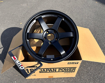Rays TE37SL Matte Black Wheel 18" 18x9.5 +38 5x120 Civic Type R FK8 FL5