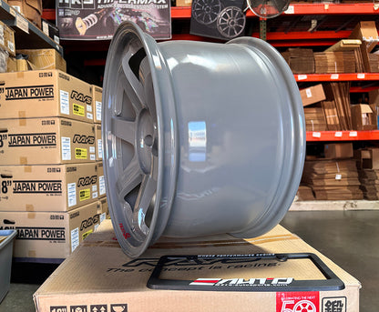 Rays TE37SL Glossy Arms Gray Wheel Rim 18" 18x10.5 +15 5x114, Set 4
