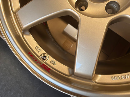 Rays Volk Racing TE37SL Gold Wheel 18" 18x9.5 +40 5x114.3, Set 4, 18lbs