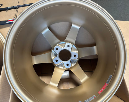 Rays Volk Racing TE37SL Gold Wheel 18" 18x9.5 +40 5x114.3, Set 4, 18lbs
