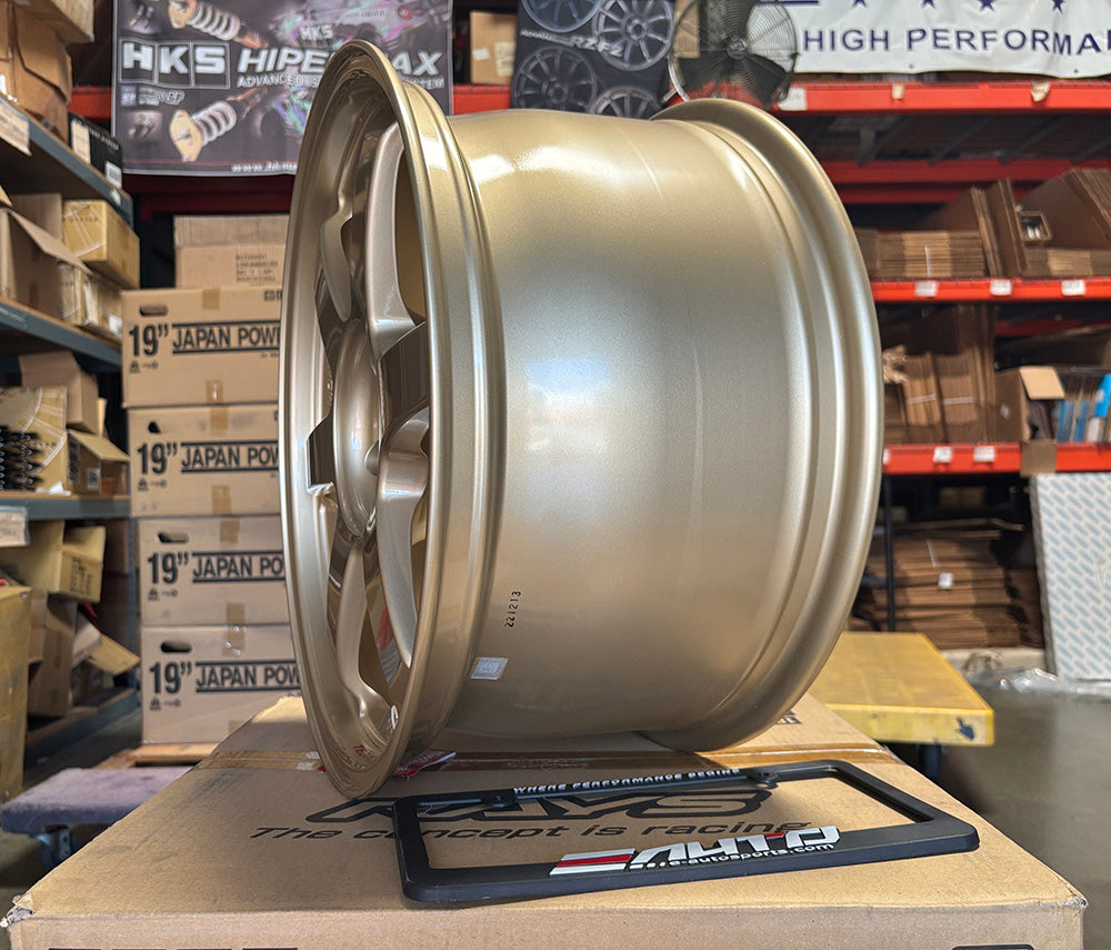 Rays Volk Racing TE37SL Gold Wheel 18" 18x9.5 +40 5x114.3, Set 4, 18lbs