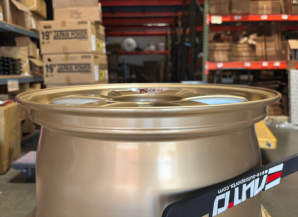 Rays Volk Racing TE37SL Gold Wheel 18" 18x9.5 +40 5x114.3, Set 4, 18lbs