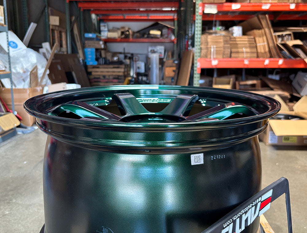 Rays Volk TE37SL Racing Green Wheel Rim 18" 18x11 +18 5x114.3, Set 4, 19lbs
