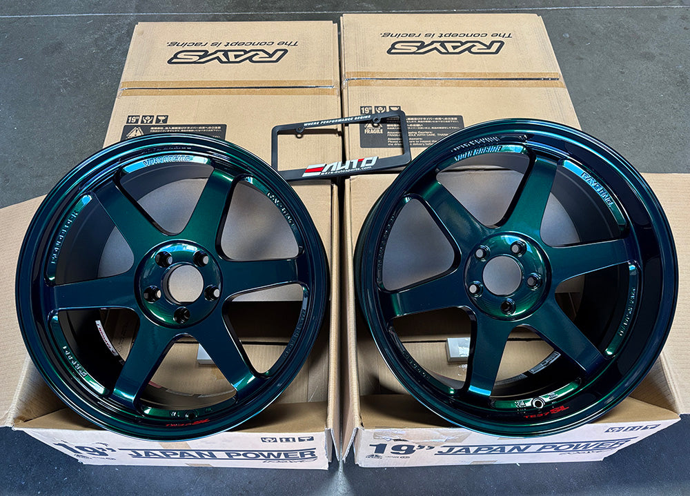 Rays TE37SL 19x9.5 19x10.5 5x112 Racing Green Wheel Rim for GR Supra A90 A91