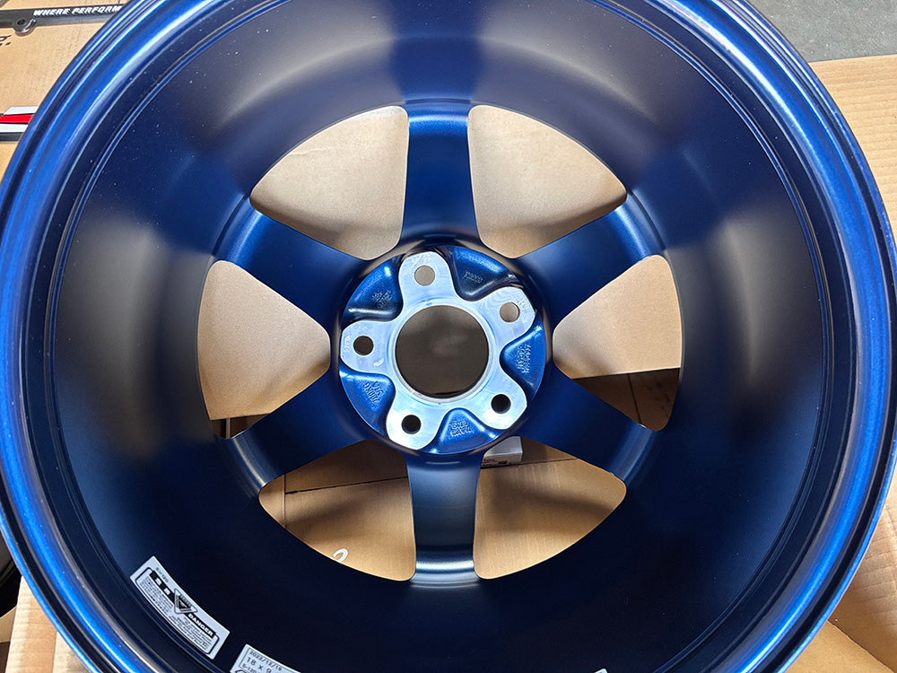Rays Volk TE37SL *Mag Blue Wheel 18" 18x9.5 +22 5x120 *18lbs, Set 4