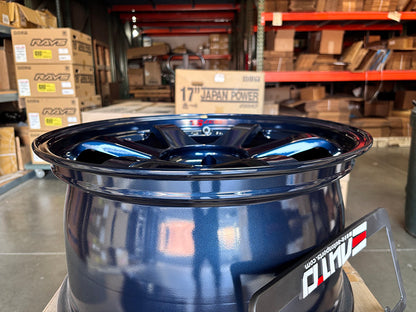 Rays Volk TE37SL *Mag Blue Wheel 18" 18x9.5 +22 5x120 *18lbs, Set 4