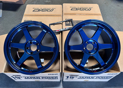 Rays Volk TE37SL *Mag Blue Wheel 19x9.5 +22 19x10.5 +35 5x112, Set 4