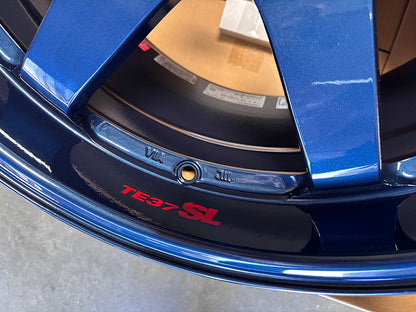 Rays Volk TE37SL *Mag Blue Wheel 19x9.5 +22 19x10.5 +35 5x112, Set 4