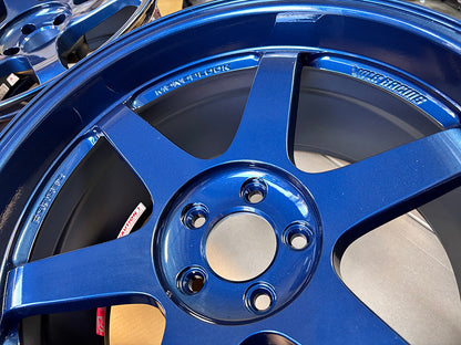 Rays Volk TE37SL *Mag Blue Wheel 19x9.5 +22 19x10.5 +35 5x112, Set 4