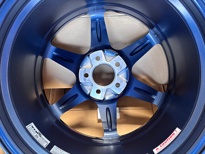 Rays Volk TE37SL *Mag Blue Wheel 19x9.5 +22 19x10.5 +35 5x112, Set 4