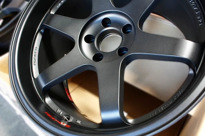 Rays Volk TE37SL Matte Black Wheels 19x9.5 +22 19x10.5 +12 5x114 370z Nissan Z
