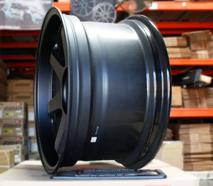 Rays Volk TE37SL Matte Black Wheels 19x9.5 +22 19x10.5 +12 5x114, Set 4
