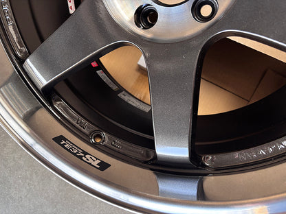 Rays TE37SL Pressed Double Black Wheel Rim 19" 19x9.5 19x10.5 +22 5x114, Set 4