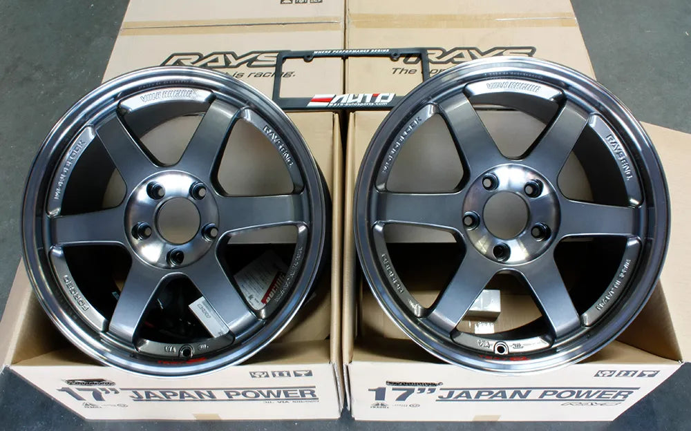 Rays Volk TE37SL Pressed Graphite Wheels 17x9.5 +56 5x114 Honda S2000