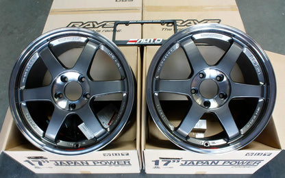 Rays Volk TE37SL Pressed Graphite Wheels 17x9.5 +56 5x114 Honda S2000
