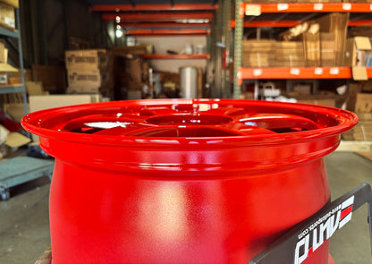 Rays Volk Racing TE37SL Red Wheel 18" 18x9.5 +35 5x114.3, Set 4, 18lbs
