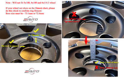 4x Rays Dark Gunmetal Center Cap Silver Ring Adapter TE37SL TE37RT CE28RT