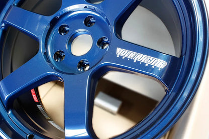 Rays TE37 Ultra M-Spec Mag Blue Wheels 19x9.5 +34 5x114 *62.4 Hub, Set 4