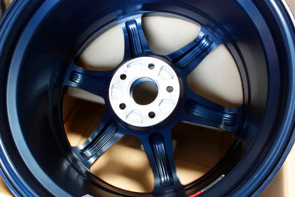 Rays TE37 Ultra M Mag Blue Wheels 19x9.5 +34 5x114 Tesla Model 3 Y