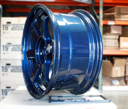 Rays TE37 Ultra M Mag Blue Wheels 19x9.5 +34 5x114 Tesla Model 3 Y